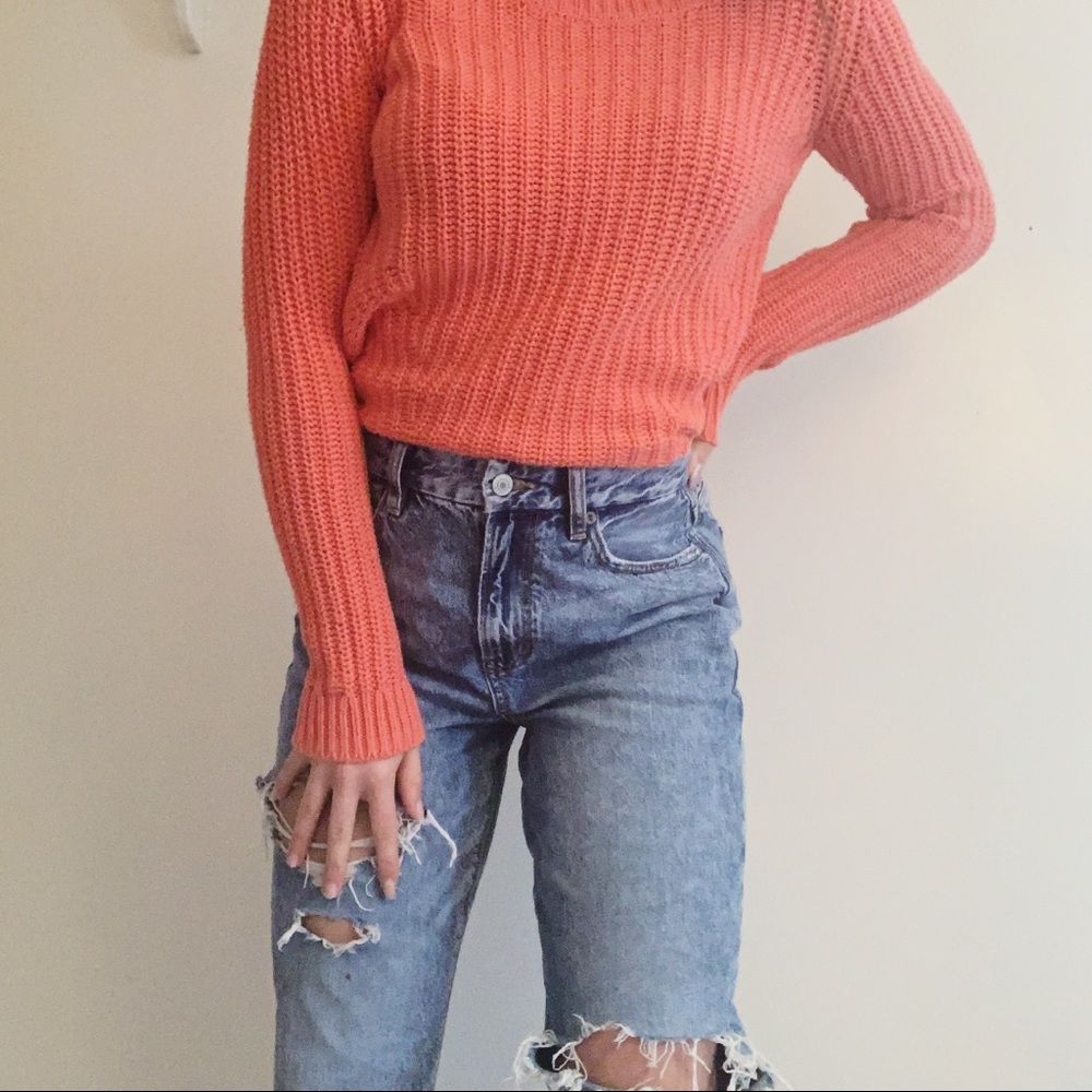 BOGO 1/2 OFF orange/coral sweater